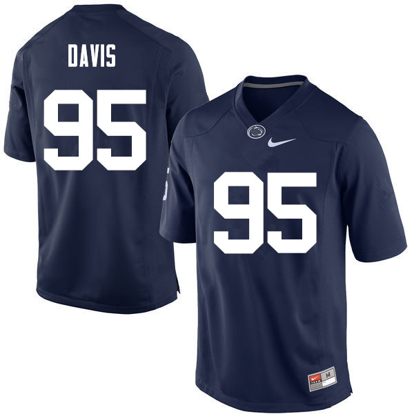 NCAA Nike Men's Penn State Nittany Lions Tyler Davis #95 College Football Authentic Navy Stitched Jersey MHM2498RU